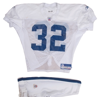 2005 Edgerrin James Game Worn Indianapolis Colts Practice Jersey With Pants (Colts COA)